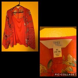 XL Coral Summer Top